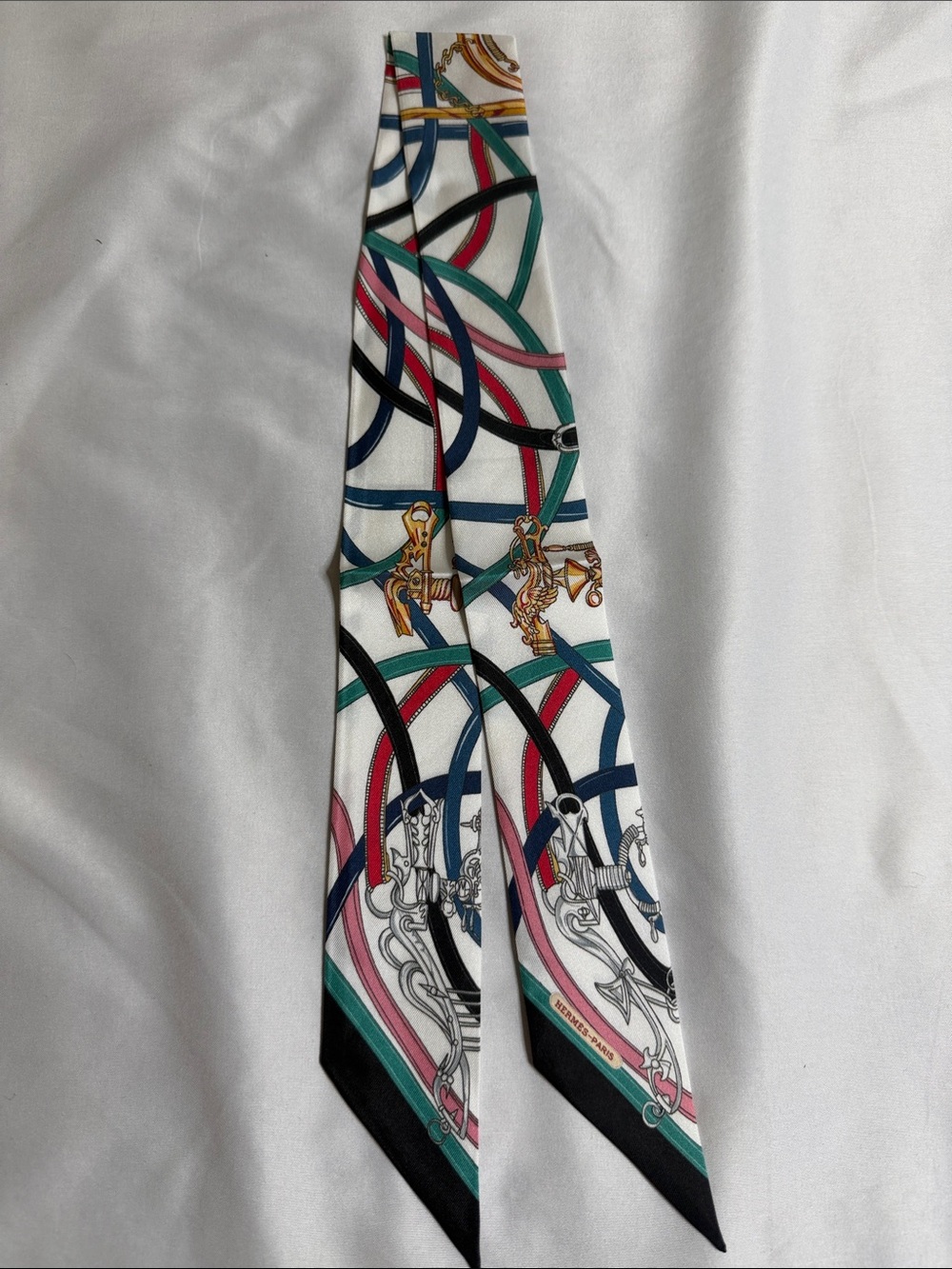 Hermès "Harnais Légendaire" Silk Twilly Scarf